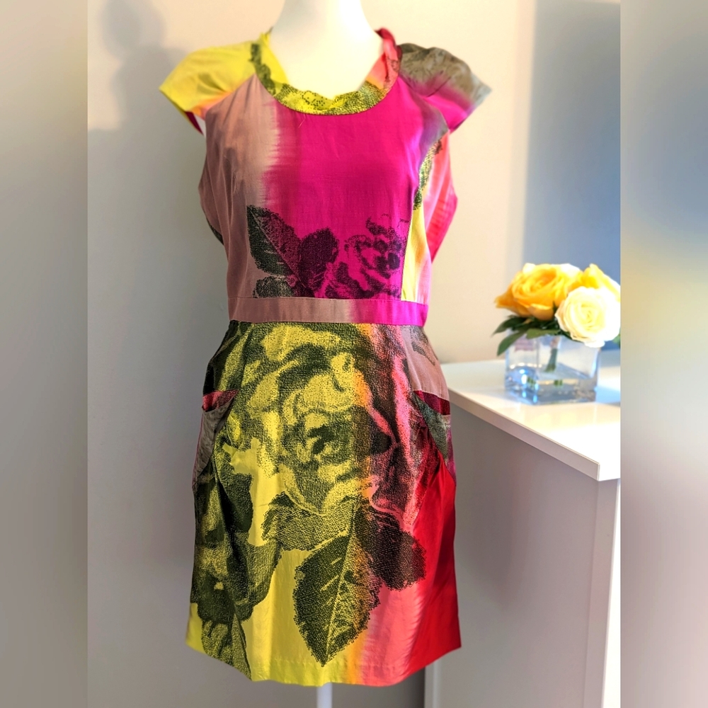 Andrew Marc floral silk dress